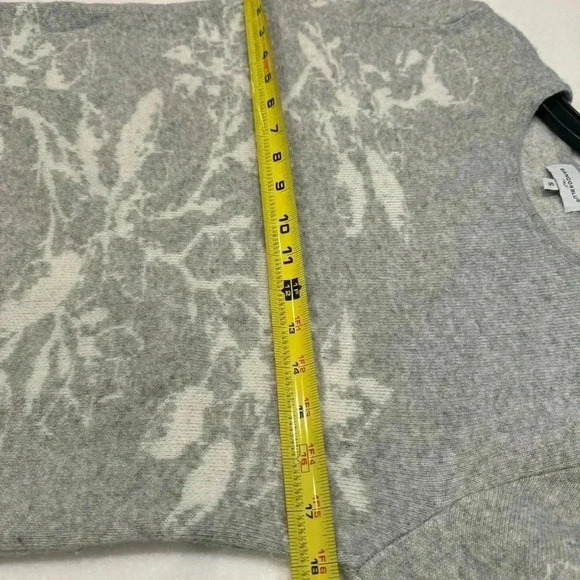 Bianco&blu Italian Marino wool & cashmere blend sweater gray & ivory size small - Picture 6 of 7